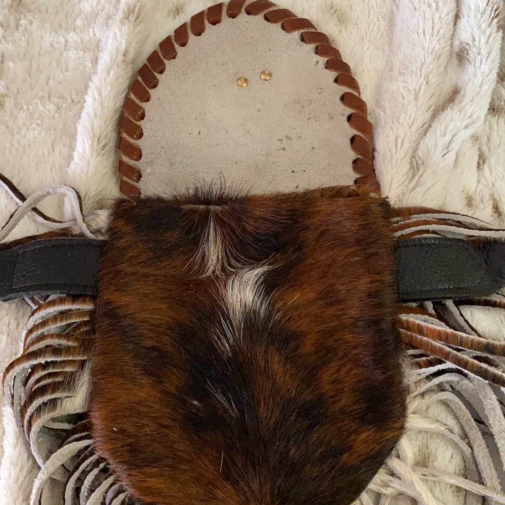 COW PRINT FUR PURSE - Picture 5 of 9